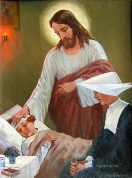 Christian Jesus Painting - sick child religious Christian